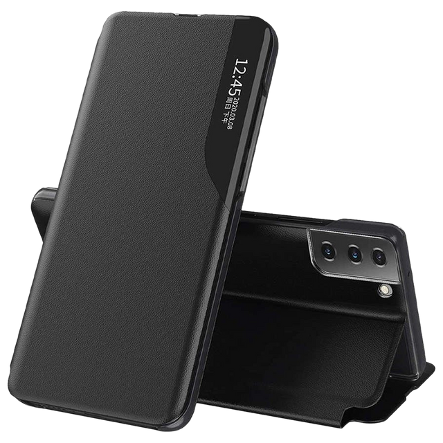 Alogy Etui na telefon portfel Smart View Cover do Galaxy S21 FE Czarne