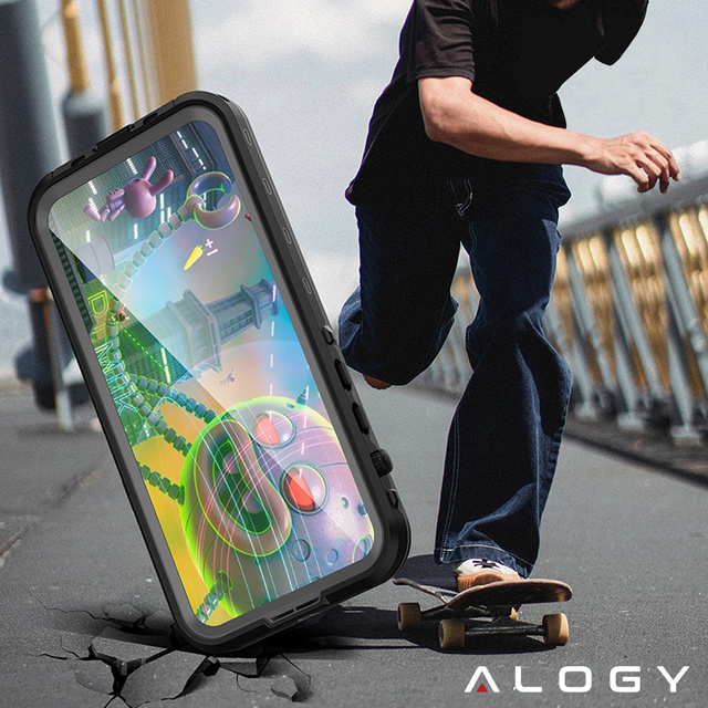 Pancerne Etui Alogy Wodoodporne IP68 Case z przezroczystym tyłem obudowa 360 do MagSafe do Apple iPhone 14 Pro