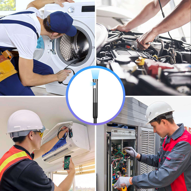 Alogy Duo Cam Endoskop Kamera inspekcyjna endoskopowa 1920 Full HD Lightning do iPhone, USB-C, micro USB 3m 8mm czarna