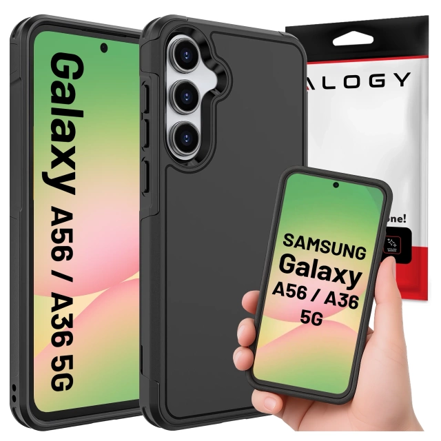 Etui do Samsung Galaxy A56 / A36 5G 2025 Pancerna Obudowa Ochronna na Telefon Wzmocniona Alogy HeavyDuty™️ Case Czarne