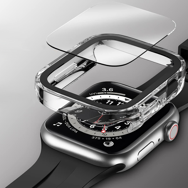 Alogy Protector Case 2w1 Obudowa ochronna z szkłem nakładka do Apple Watch 7/8 41mm Czarna
