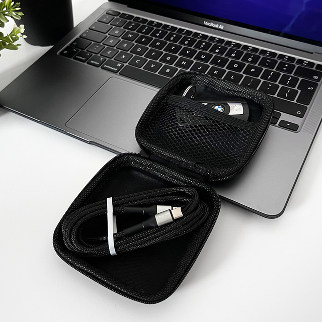 Alogy Etui zapinane Protect uniwersalne na akcesoria na kabel, ładowarkę bądź słuchawki czarne