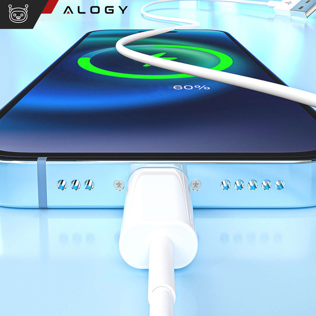 Alogy Kabel przewód 2m Fast Charge Cable USB do Lightning do ładowania 20W biały 