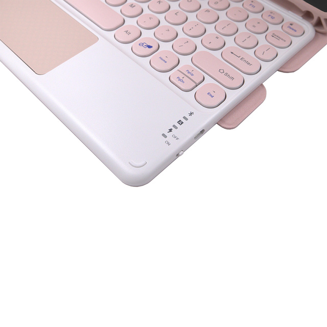 Alogy Etui na tablet magnetyczne klawiatura Bluetooth do Apple iPad 10.2 2019/2020/2021 7/8/9Gen Różowe
