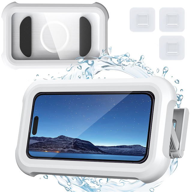 Alogy Waterproof Case Etui wodoodporne na telefon 4-7" pod prysznic Uchwyt futerał podstawka Białe