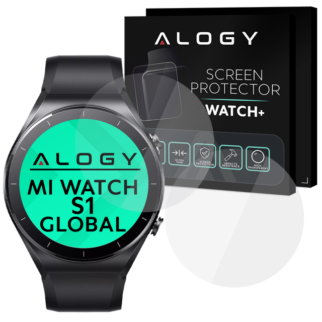 Alogy 2x Szkło Hartowane do smartwatcha do Xiaomi Mi Watch S1 Global