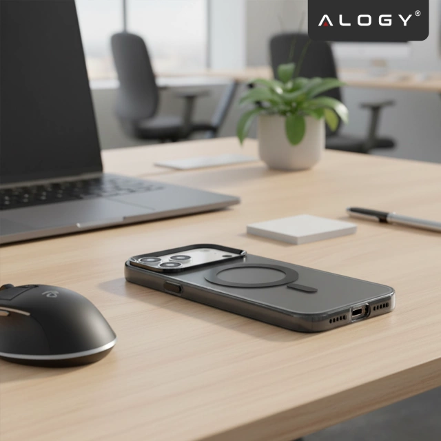 Etui do Apple iPhone 17 Pro – matowa obudowa do MagSafe z ochroną obiektywu, smukłe i odporne na zarysowania, idealne dopasowanie – Alogy Skinny MatteCase™ Czarne