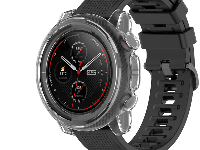 Alogy Etui do smartwatcha nakładka do Xiaomi Amazfit Stratos 3 Przezroczyste