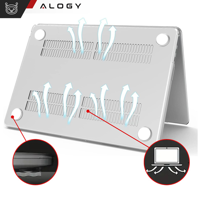 Alogy Etui do Macbook Air 15 M2 2023 A2941 Case obudowa pokrowiec Clear Hard Cover Przezroczyste