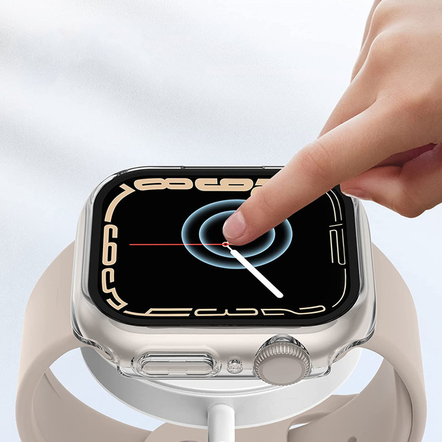 Alogy Protector Case 2w1 Obudowa ochronna z szkłem nakładka do Apple Watch 7/8 41mm Czarna