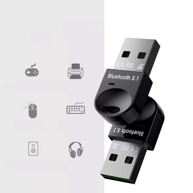 Alogy Adapter Bluetooth 5.1 USB-A Sygnał bezprzewodowy Czarny