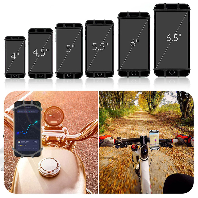 Alogy Uchwyt rowerowy Spider TPU Bike Holder do telefonu Silikonowy na rower motor hulajnoga quad Czarny