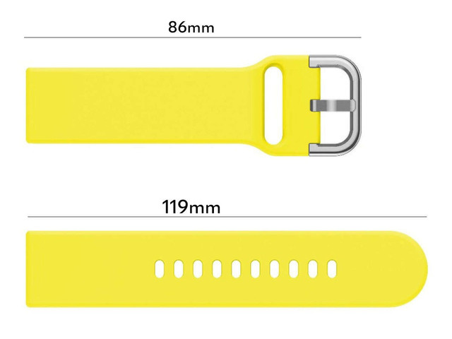 Alogy Gumowy Uniwersalny pasek sportowy soft band do smartwatcha 20mm Żółty
