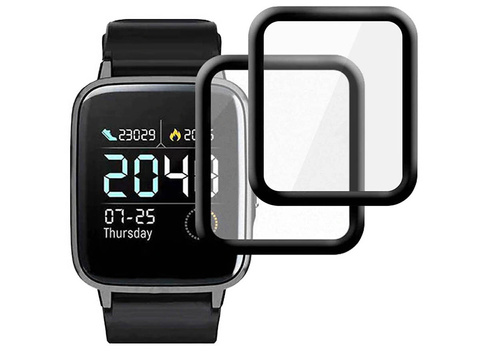 Alogy 2x Szkło na smartwatch elastyczne 3D do Haylou Solar LS02 Black