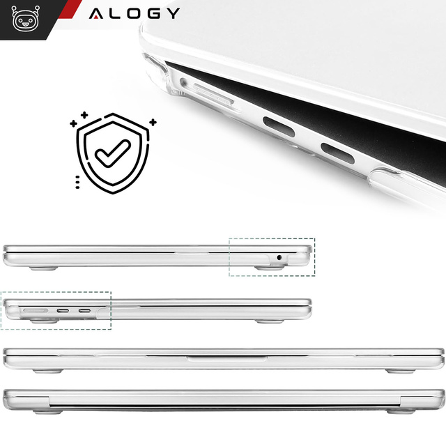 Alogy Etui do Macbook Air 15 M2 2023 A2941 Case obudowa pokrowiec Clear Hard Cover Przezroczyste