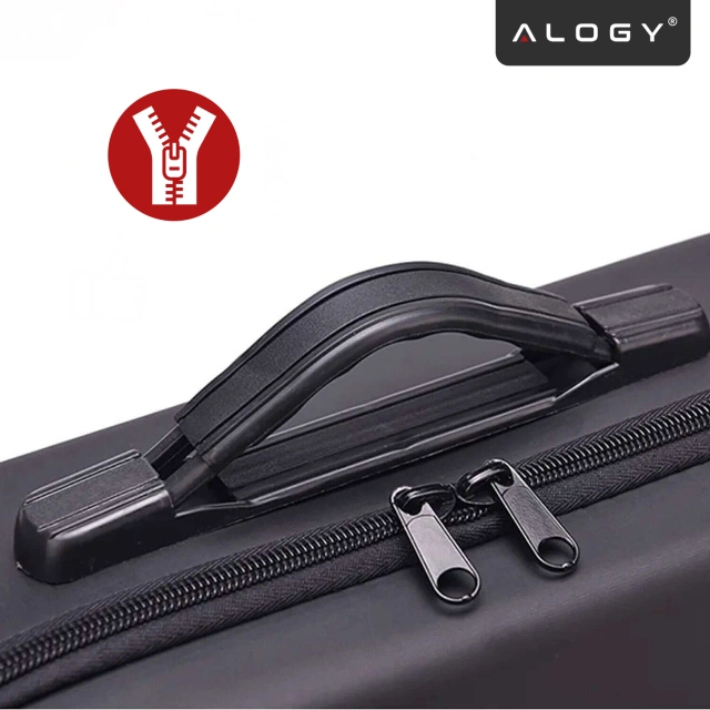Alogy Hard Case Pokrowiec sztywny kuferek walizka etui do drona DJI Mini 4 Pro / DJI Mini 3 Pro / Mini 3 twarde z paskiem Czarny