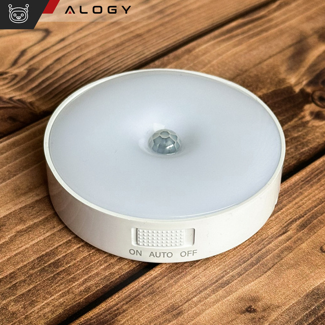 2x Alogy Lampka LED z czujnikiem ruchu Sensor Light Bezprzewodowa lampa nocna oświetlenie meblowe Światło ciepłe