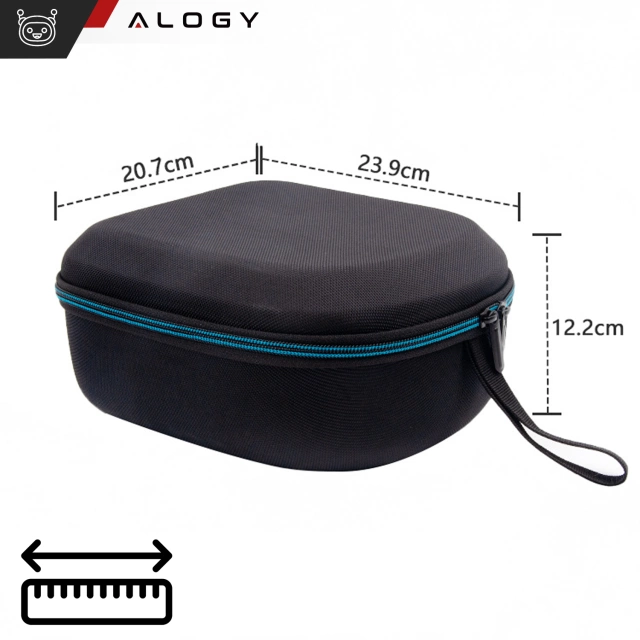Etui ochronne do Oculus Quest 3 Alogy Hard Case obudowa ochronna + ochrona okularu Czarne