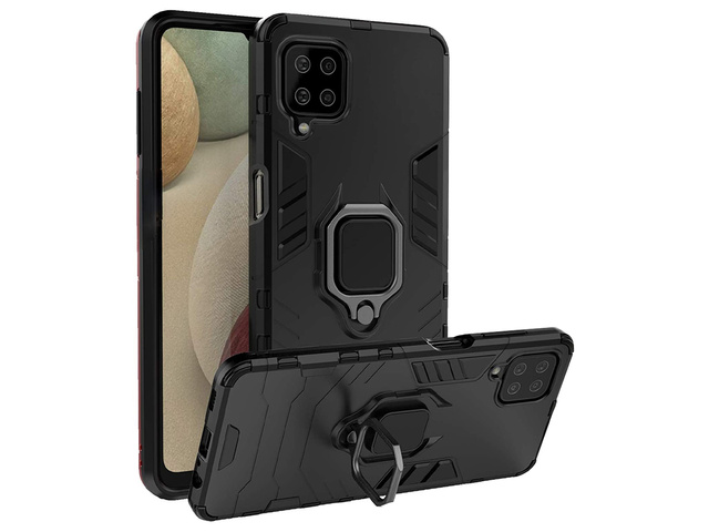 Alogy Etui na telefon Stand Ring Armor do Samsung Galaxy A12/ A12 5G/ M12 czarne
