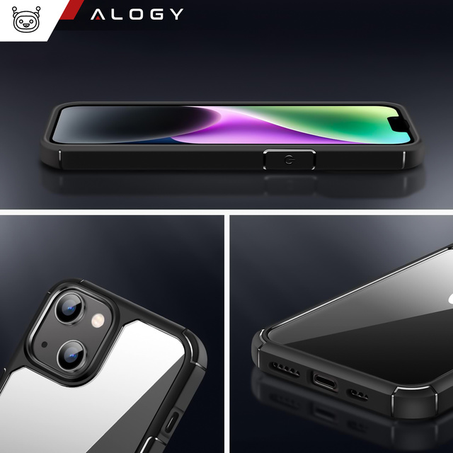  Alogy Hybrid Case Etui pancerne + 2x Szkło na ekran + 2x obiektyw do Apple iPhone 14 Zestaw 5w1