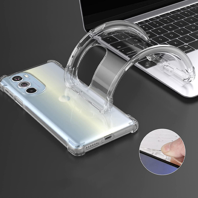 Alogy Etui na telefon silikonowe pancerne ShockProof do Motorola Moto Edge 30 Pro Przezroczyste