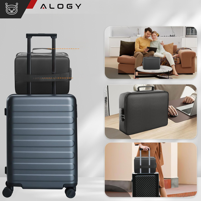 Walizka torba podróżna etui organizer na dokumenty Alogy Bag for Documents with Number Lock - 37x26x11cm Czarna