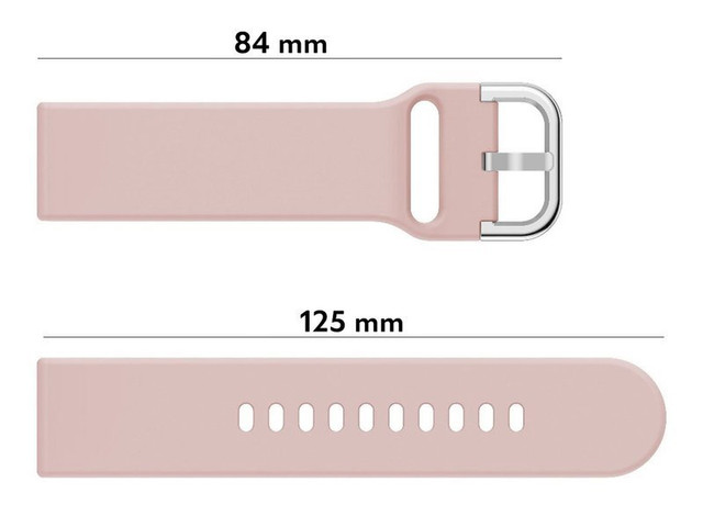 Alogy Gumowy Uniwersalny pasek sportowy soft band do smartwatcha 20mm Różowy