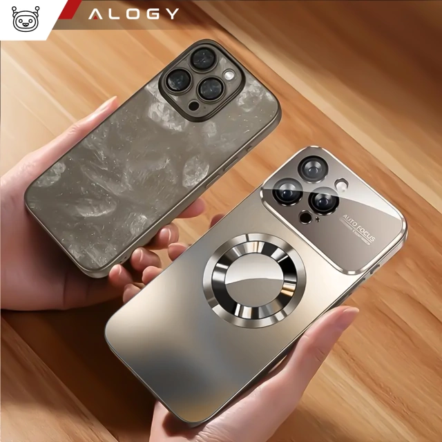 Etui do Apple iPhone 16 Pro Max obudowa Alogy MagSafe LuxeShield™ Case z ochroną obiektywów do MagSafe Titanium + Szkło hartowane