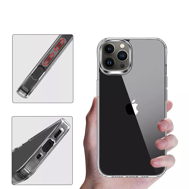 Alogy Etui na telefon ochronne obudowa Hybrid Case do Apple iPhone 13 Pro Max Przezroczyste