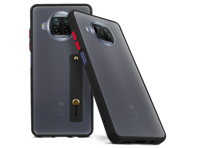 Alogy Etui na telefon bumper case z paskiem do Xiaomi Mi 10T Lite Czarne