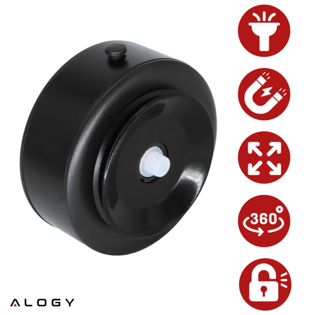 Uchwyt samochodowy magnetyczny do MagSafe Alogy MagMount™ Pro na deskę rozdzielczą kokpit pierścień Czarny
