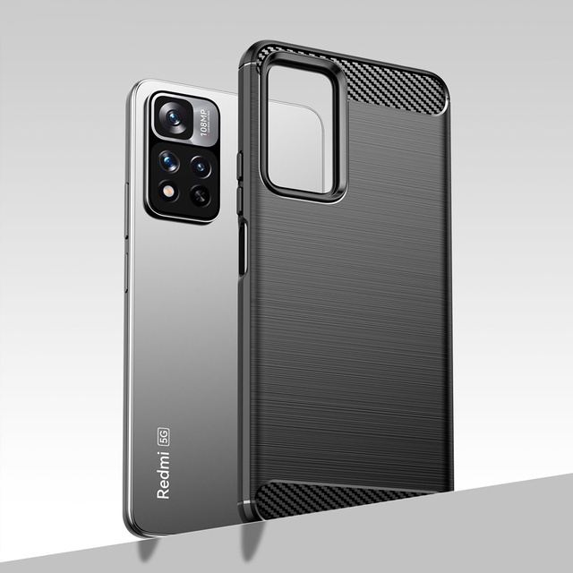 Alogy Etui na telefon do Xiaomi Poco X4 NFC 5G Rugged Armor obudowa TPU Carbon Black