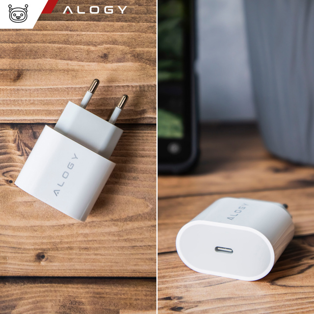 Alogy Ładowarka sieciowa szybka mocna 35W USB-C USB typ C PD GaN do iPhone Biała