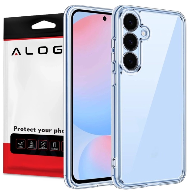 Etui Przezroczyste do Samsung Galaxy S25, Podwyższone Krawędzie, Idealne Dopasowanie, PC + TPU, Alogy HybridShield™ Case
