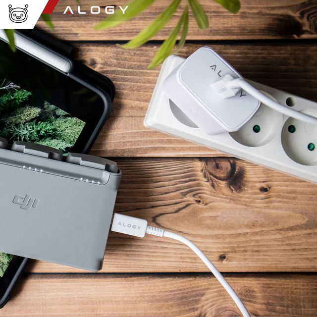 Alogy Ładowarka sieciowa USB-C typ C PD Premium szybka 45W 3A + Kabel Type-C 1M Biała