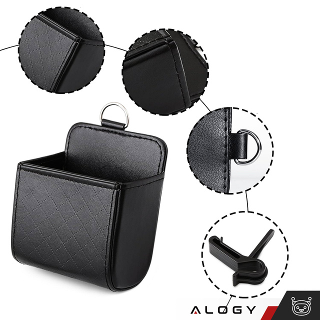 Alogy Organizer samochodowy Car Organizer Air Vent na kratkę do auta Czarny