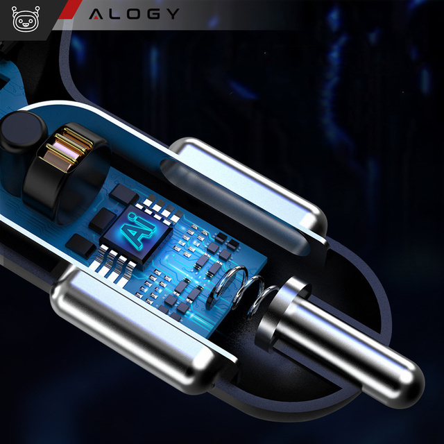 Alogy Car Ładowarka samochodowa 4x USB QC 3.0 66W szybka mocna do telefonu samochodu czarna