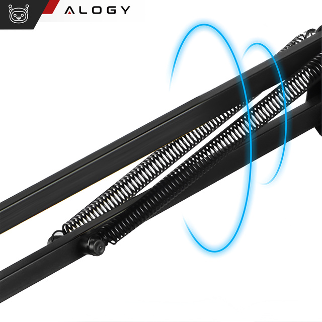 Alogy Lampa pierścieniowa LED 10cal fotograficzna Ring do makijażu z statywem do biurka blatu Czarny