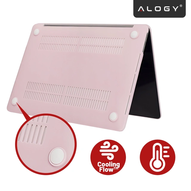 Etui do Apple Macbook Pro 14 2021-2024 (M1/M2/M3/M4) – elastyczna, matowa obudowa ochronna, lekka i odporna – Alogy AirGuard™ Różowy