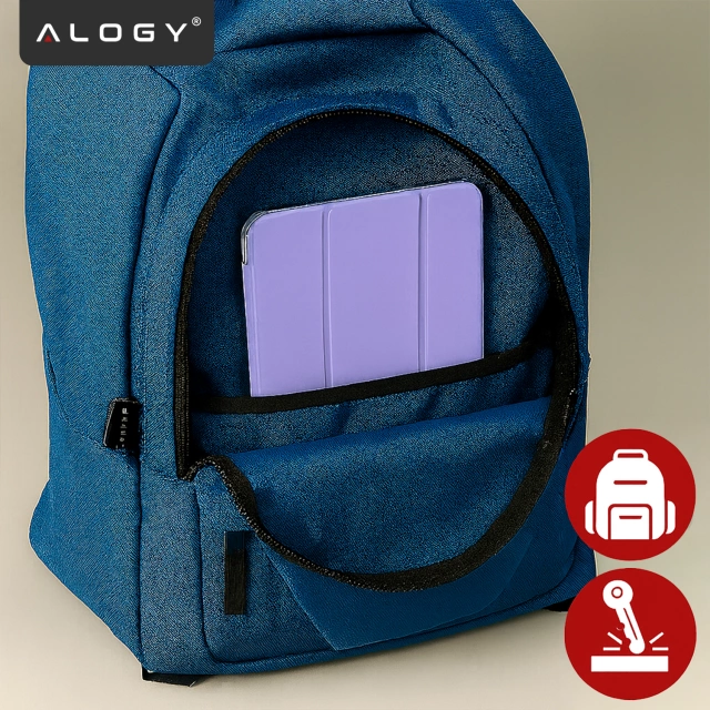 Etui do Apple iPad 11gen. 11" 2025 / 10gen. 10.9" 2022 Ochronne Hybrydowe z Miejscem na Rysik, Składana Okładka, Funkcja Podstawki, Alogy HybridBook™ Case  – Fioletowe