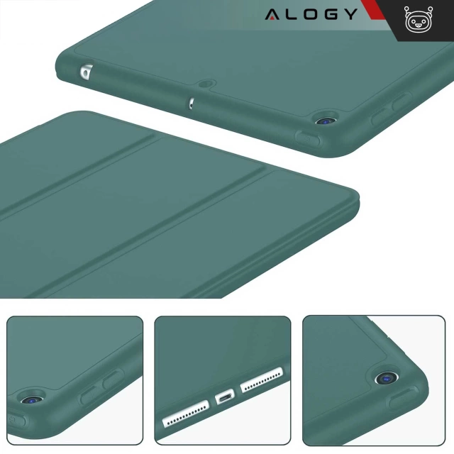 Alogy Etui na tablet Cheap Book Cover TPU + Pencil Space do Apple iPad 10.2 7/8/9Gen 2019/2020/2021 Zielone