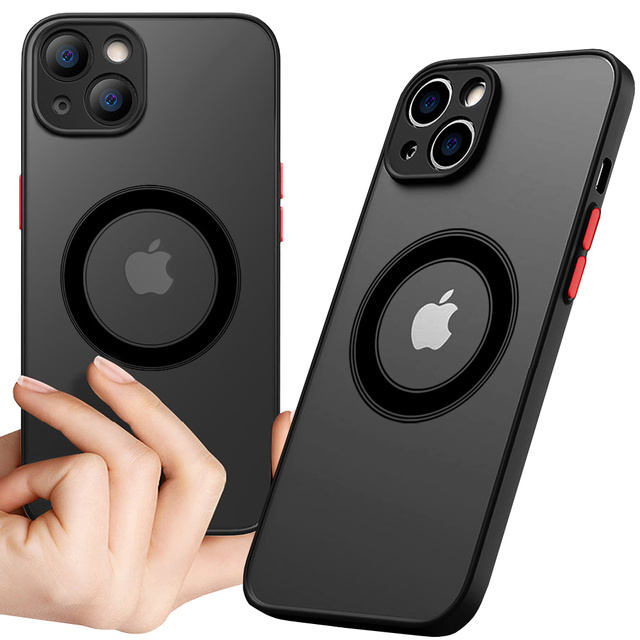 Alogy Hybrid Mag Case do MagSafe Etui do Apple iPhone 13 Mini obudowa z ochroną aparatu Black