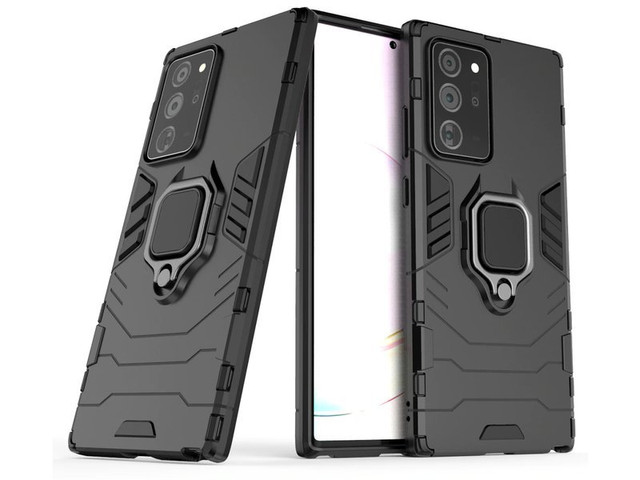 Alogy Etui na telefon Stand Ring Armor do Galaxy Note 20 Ultra czarne