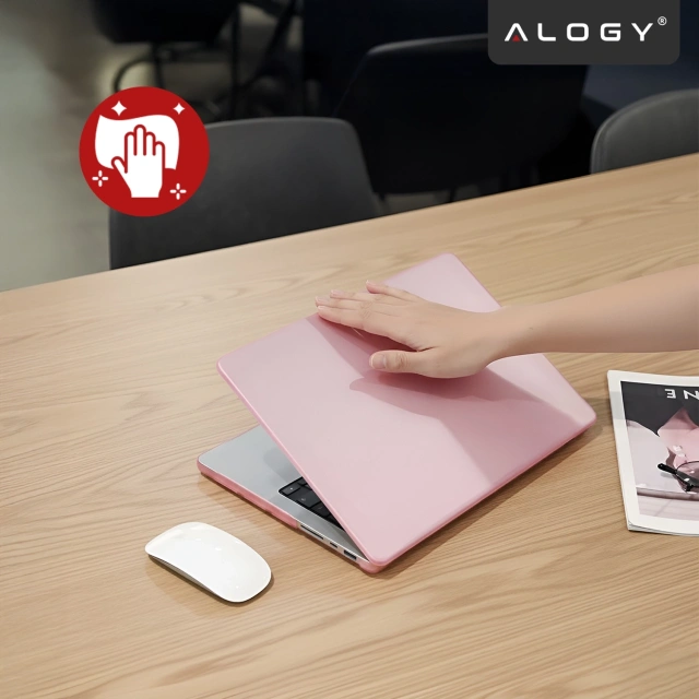 Etui do Apple Macbook Air 15 2023-2025 (M2/M3/M4) – elastyczna, matowa obudowa ochronna, lekka i odporna – Alogy AirGuard™ Różowy