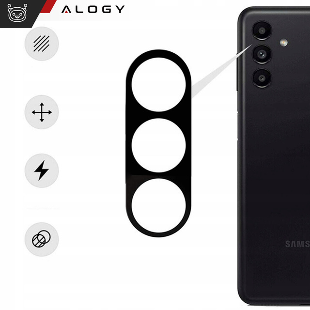 Alogy Metal Lens Metalowa osłonka do Samsung Galaxy S24+ Plus ochronna na wyspe aparat obiektyw Czarna