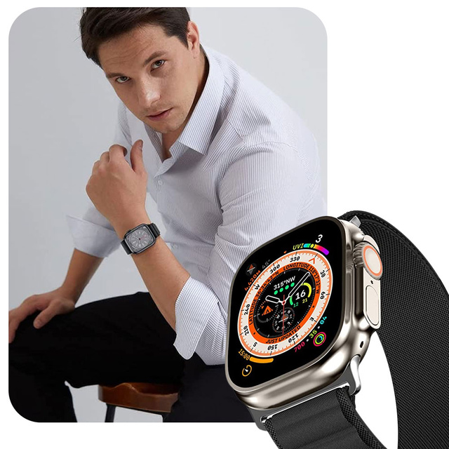 Alogy Pasek do Apple Watch 4/5/6/7/8/SE (38/40/41mm) sportowa opaska do zegarka Sport Strap Czarny