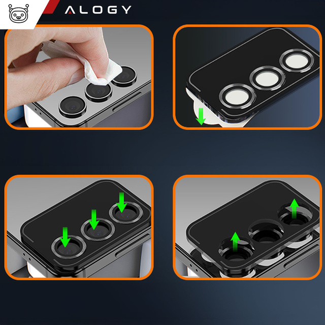 Alogy Lens Protector PRO+ Szkło do Samsung Galaxy S24+ Plus osłona na aparat obiektyw nakładka ochronna