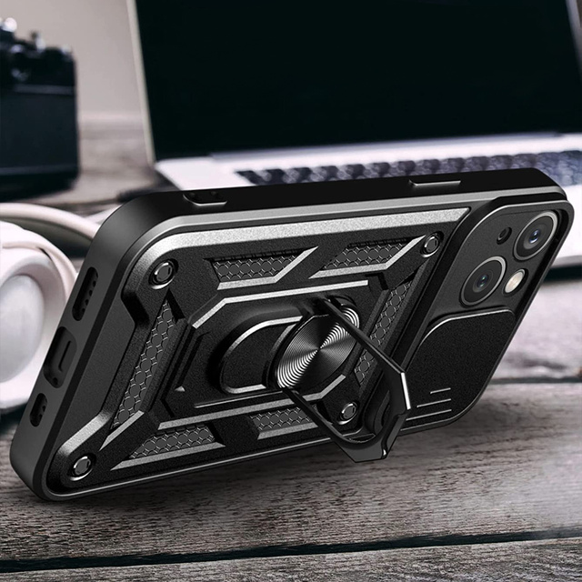 Alogy Camshield Stand Ring Etui na telefon z osłonką na aparat do Apple iPhone 14