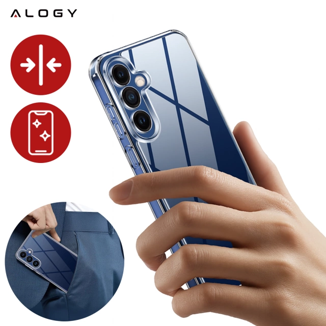 Etui Przezroczyste do Samsung Galaxy S25, Podwyższone Krawędzie, Idealne Dopasowanie, PC + TPU, Alogy HybridShield™ Case