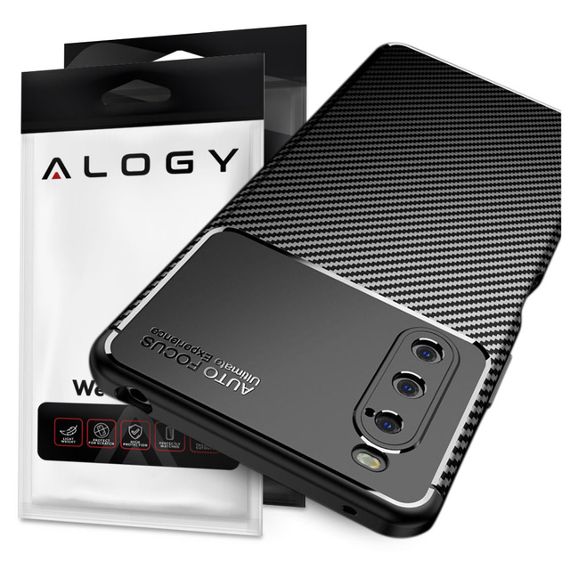 Alogy Etui na telefon obudowa ochronna Carbon Case do Sony Xperia 10 IV 2022 Black